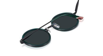 Das Bild zeigt die Sonnenbrille ALMAGRO von der Marke Etnia Barcelona in grün.